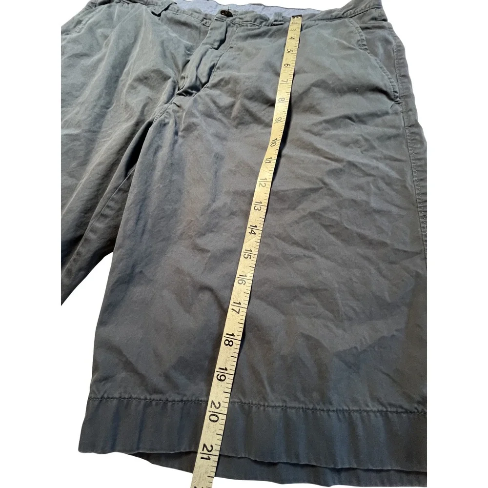 J Crew Men's Chino Shorts Size 35 Charcoal Grey Flat Front Casual Summer Classic